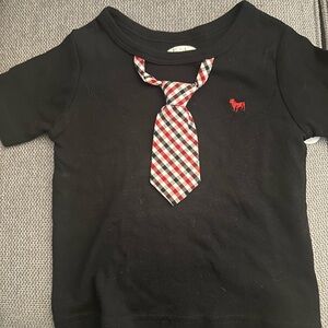 Frenchi Black and Red Tie Accessory